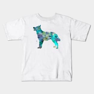 Australian Kelpie Dog Watercolor Painting Kids T-Shirt